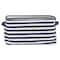 DII® Stripes PE-Coated Herringbone Woven Cotton Laundry Bin Set